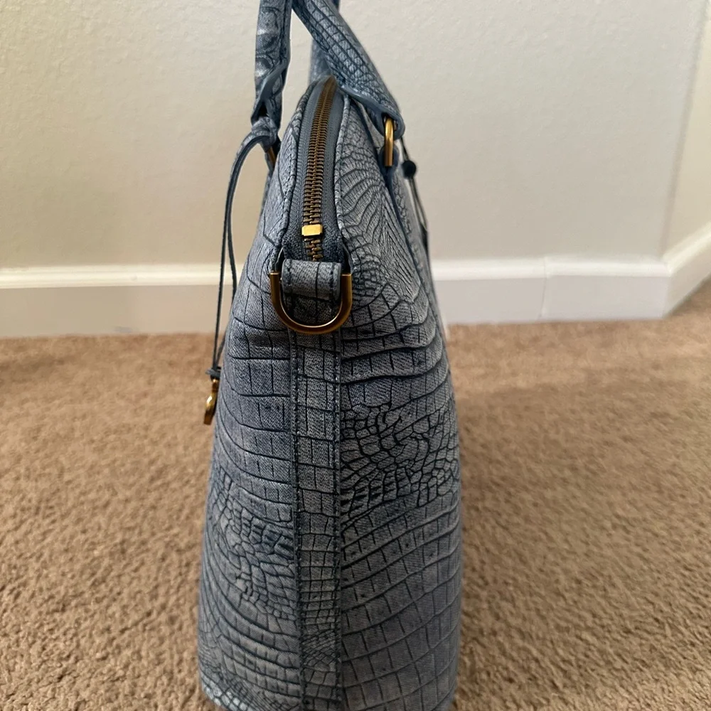 Brahmin Large Duxbury Satchel Light Denim Tetra - Picture 6 of 12
